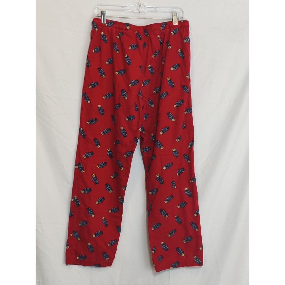 Polo Ralph Lauren Polo Bear PJ Pajama Pants Bear wearing American Flag logo sz L - Picture 2 of 8